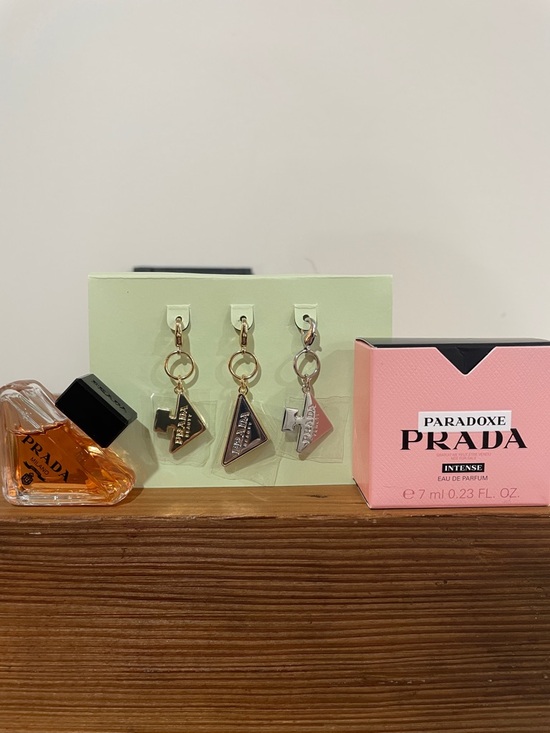 Prada Jewelry - ☔️ Prada Paradoxe Mini Bottle & Triangle Logo Charms